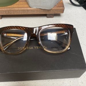 Bottega véneta two tone brown glasses frame